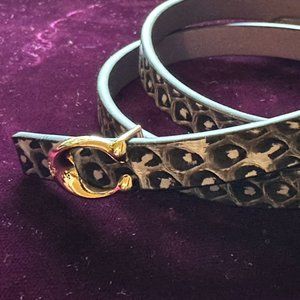 Coach Leather Wrap Bracelet